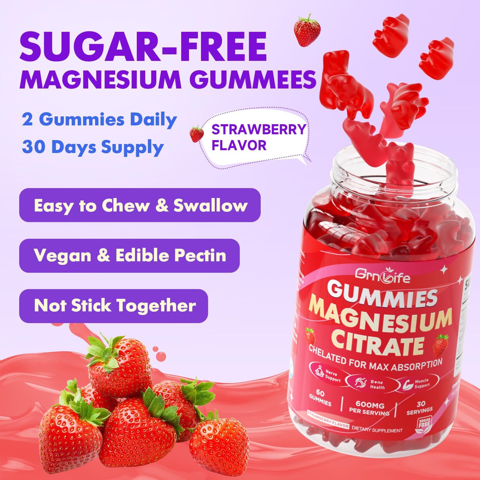 GrnLife Magnesium Citrate Gummies 600MG lifestyle scene