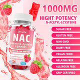 GrnLife NAC Gummies 1000MG bottle with cap open