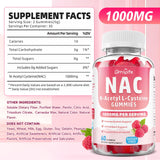 GrnLife NAC Gummies 1000MG raspberry flavour bottle with label