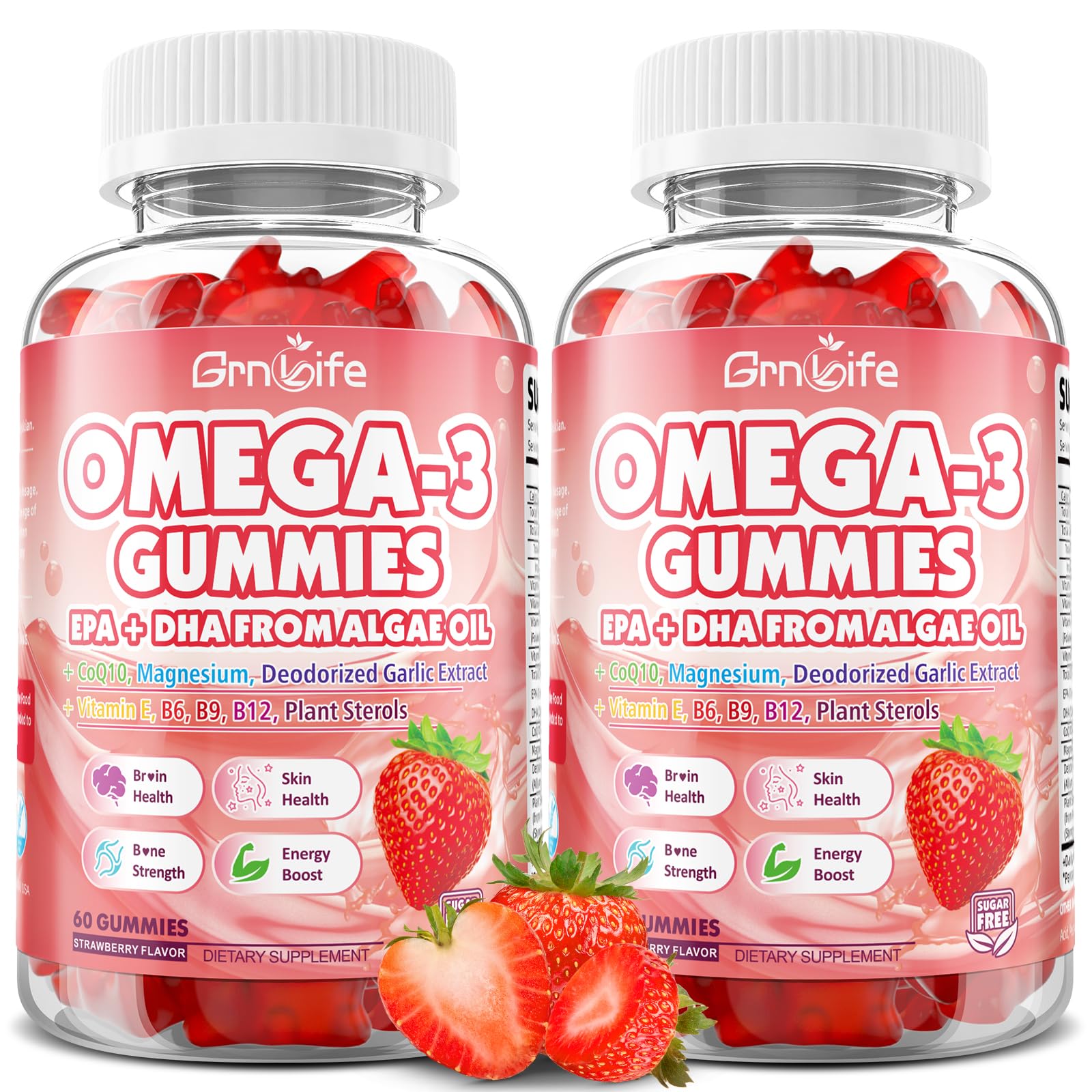 GrnLife Plant-Based Omega-3 Gummies bottle front view