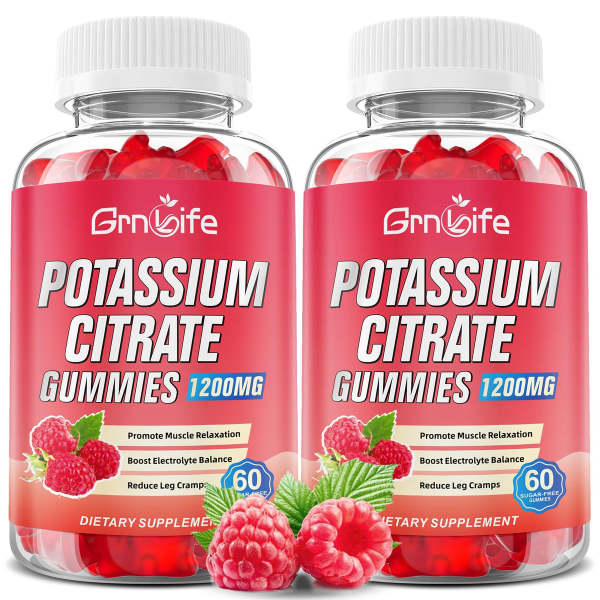 GrnLife Potassium Citrate Gummies front view with packaging