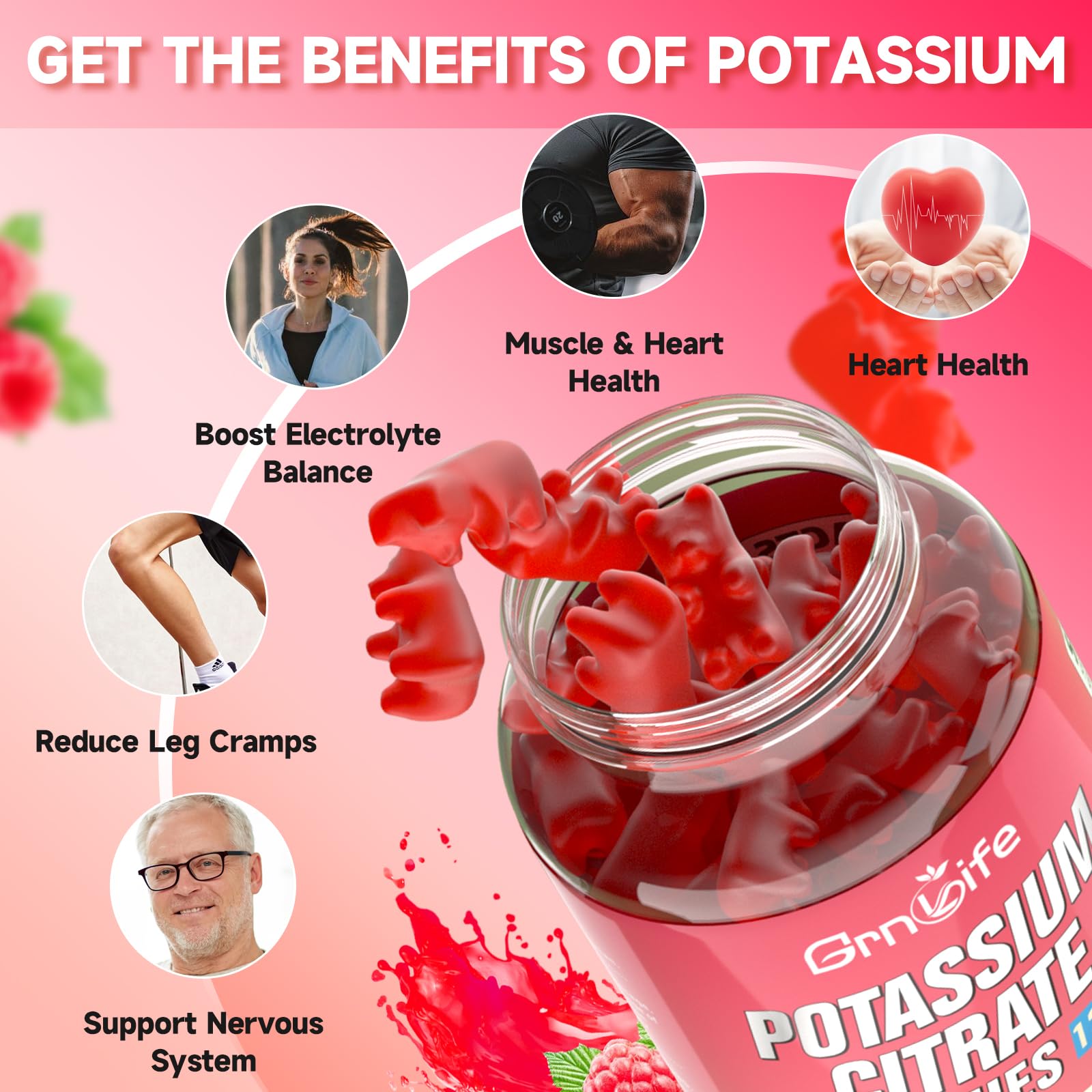 GrnLife Potassium Citrate Gummies nutritional information