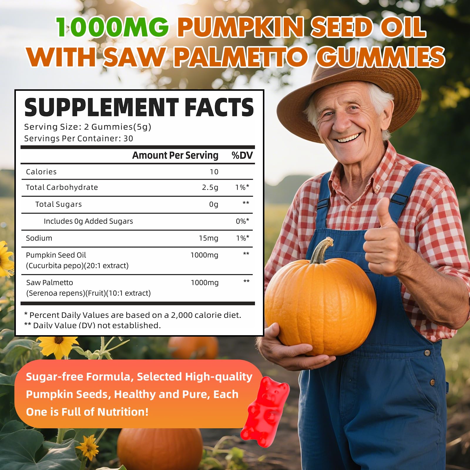GrnLife Pumpkin Seed Oil Gummies side view showing gummy texture
