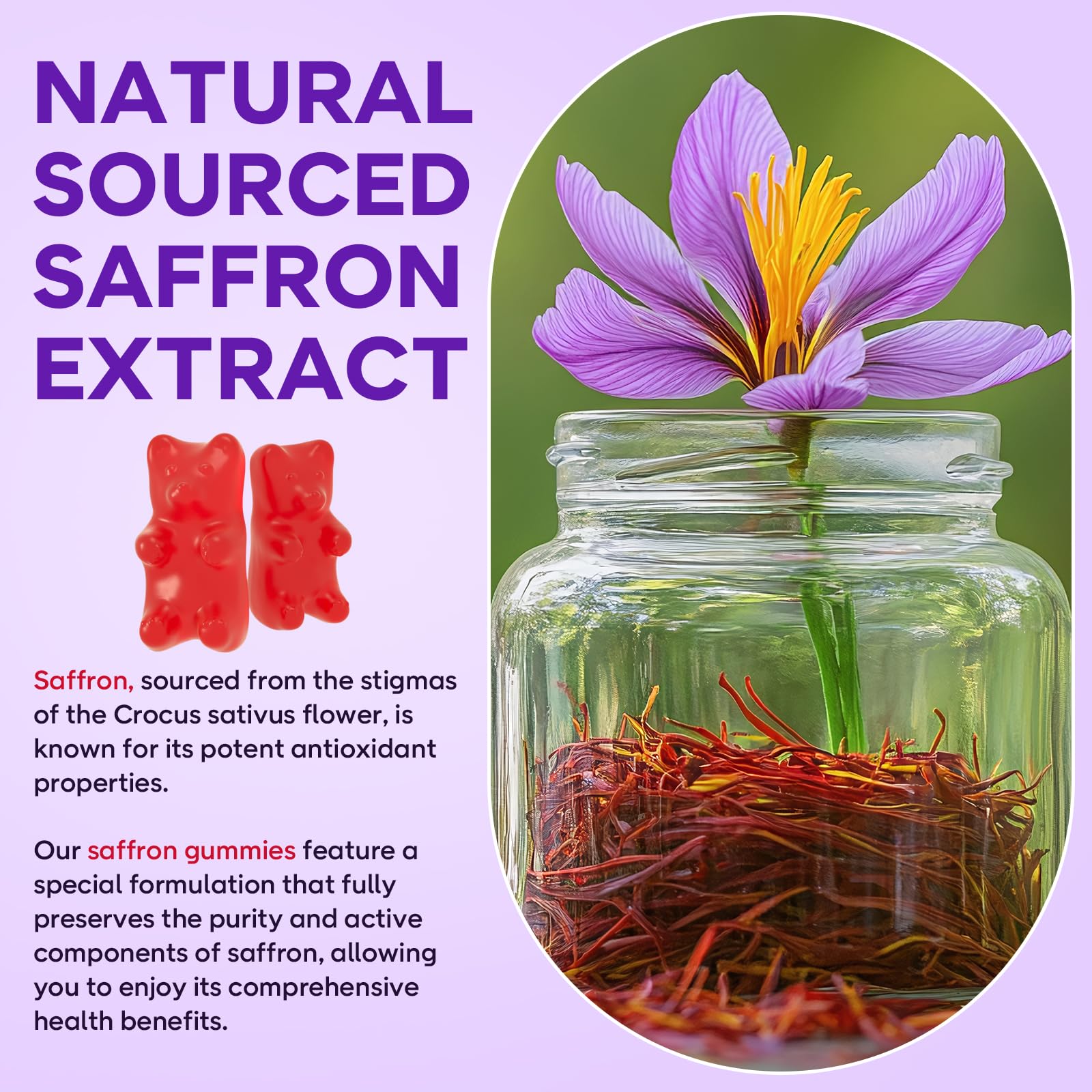 GrnLife Saffron Gummies packaging side view