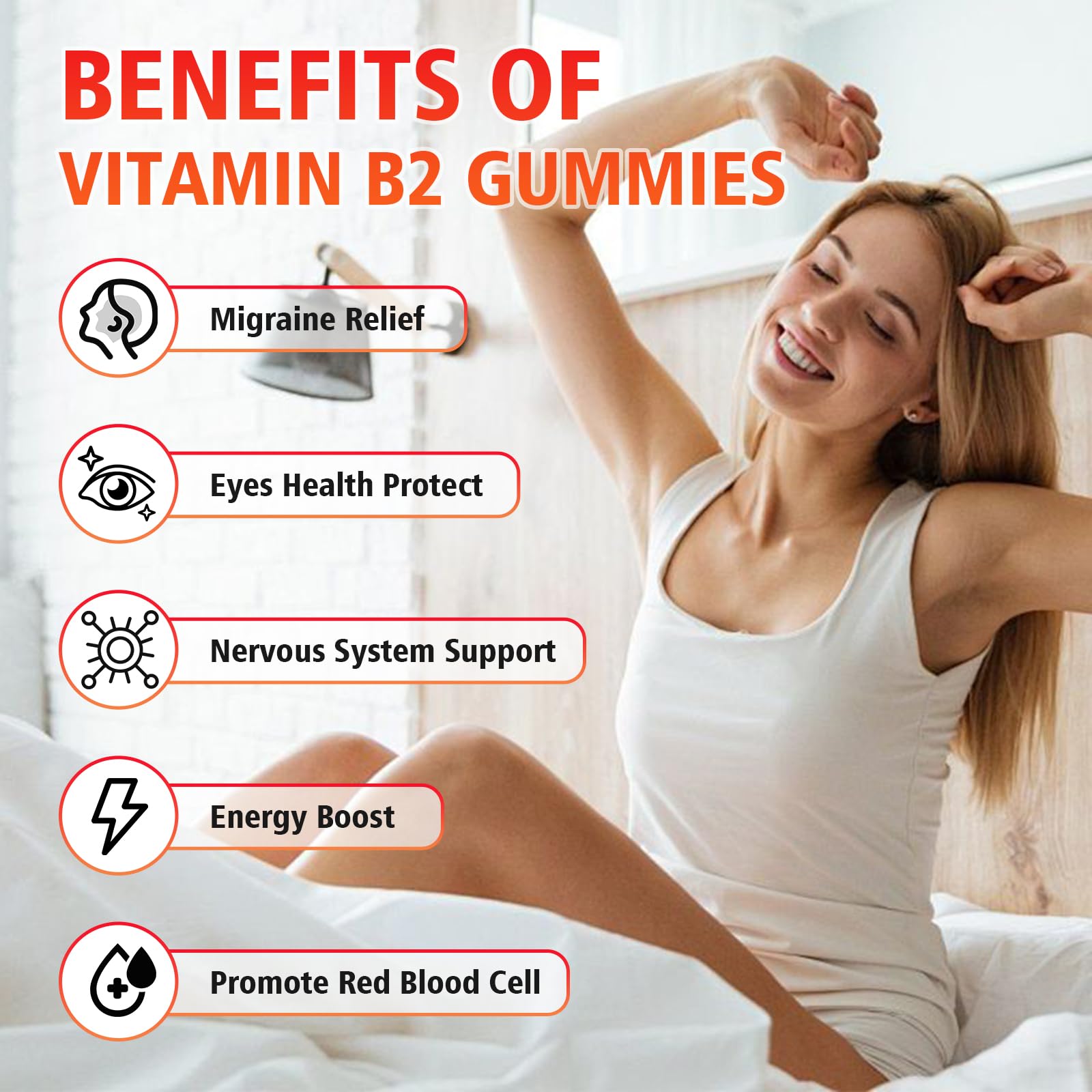 GrnLife Vitamin B2 Gummies 400mg close-up of gummies