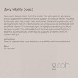 GROH All-Natural Blended Vitamin & Mineral Supplement back view