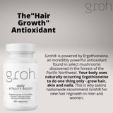 GROH All-Natural Blended Vitamin & Mineral Supplement capsules on a wooden table