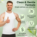 GROHESE Peach Mango Debloat Powder lifestyle scene with smoothie