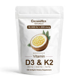 GROHESE Vitamin D3 & K2 Softgels front view packaging