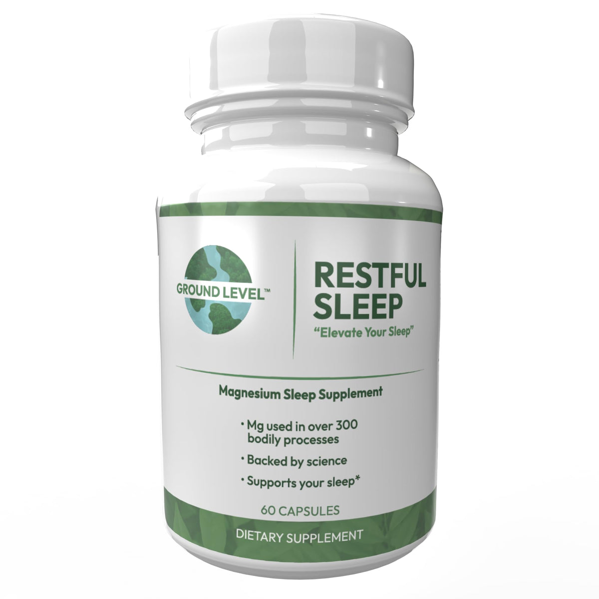 Ground Level Restful Sleep Supplement 60 capsules front view