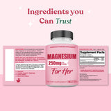 Group of 90 Magnesium Glycinate 250mg capsules on a white background