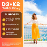 grow vitamin D3 & K2 Capsules 10,000 IU bottle with label