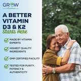 grow vitamin D3 & K2 Capsules 10,000 IU capsules in hand