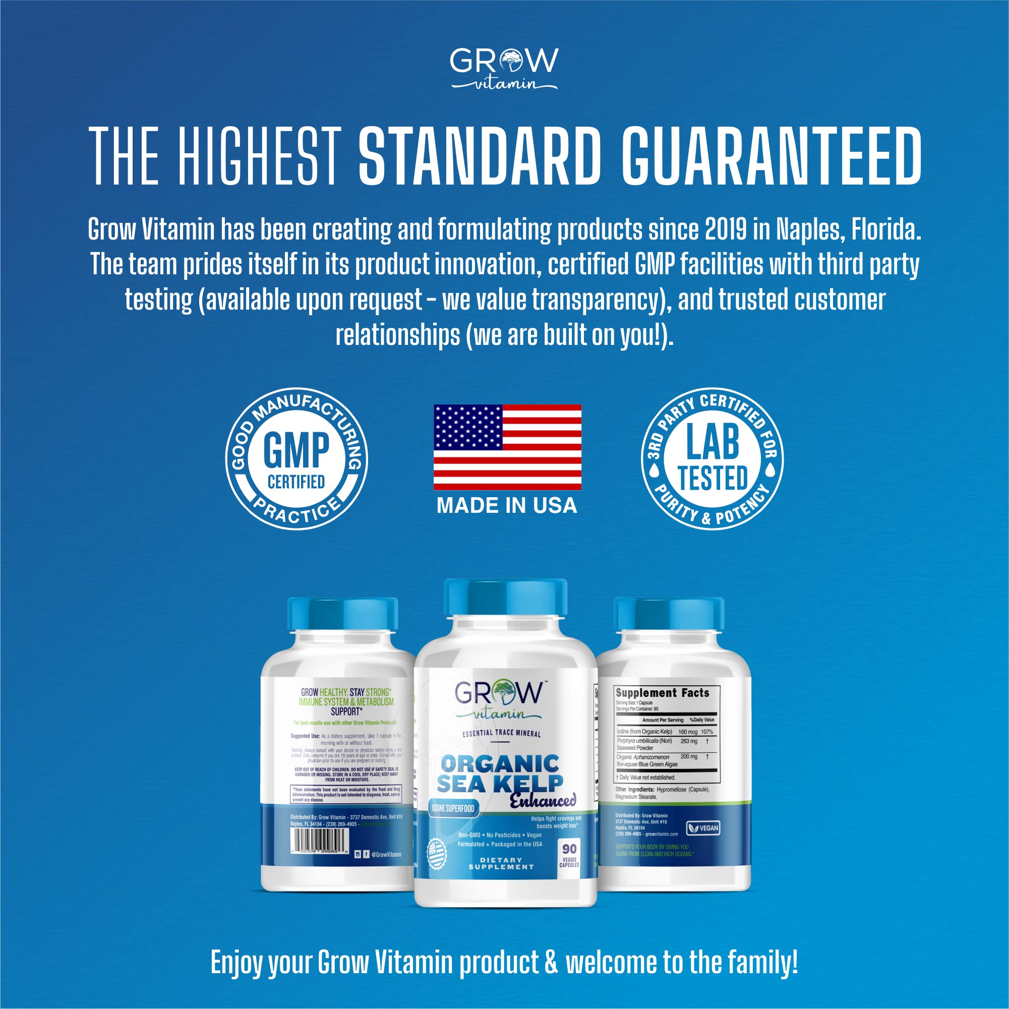 grow vitamin Iodine Supplement with natural background