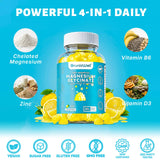 GrunixWell Magnesium Glycinate Gummies 200mg on a wooden table