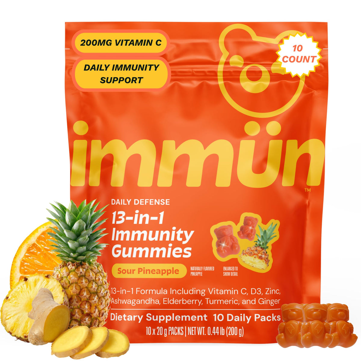 Grüns Immün Daily daily wellness Gummies 240g front view