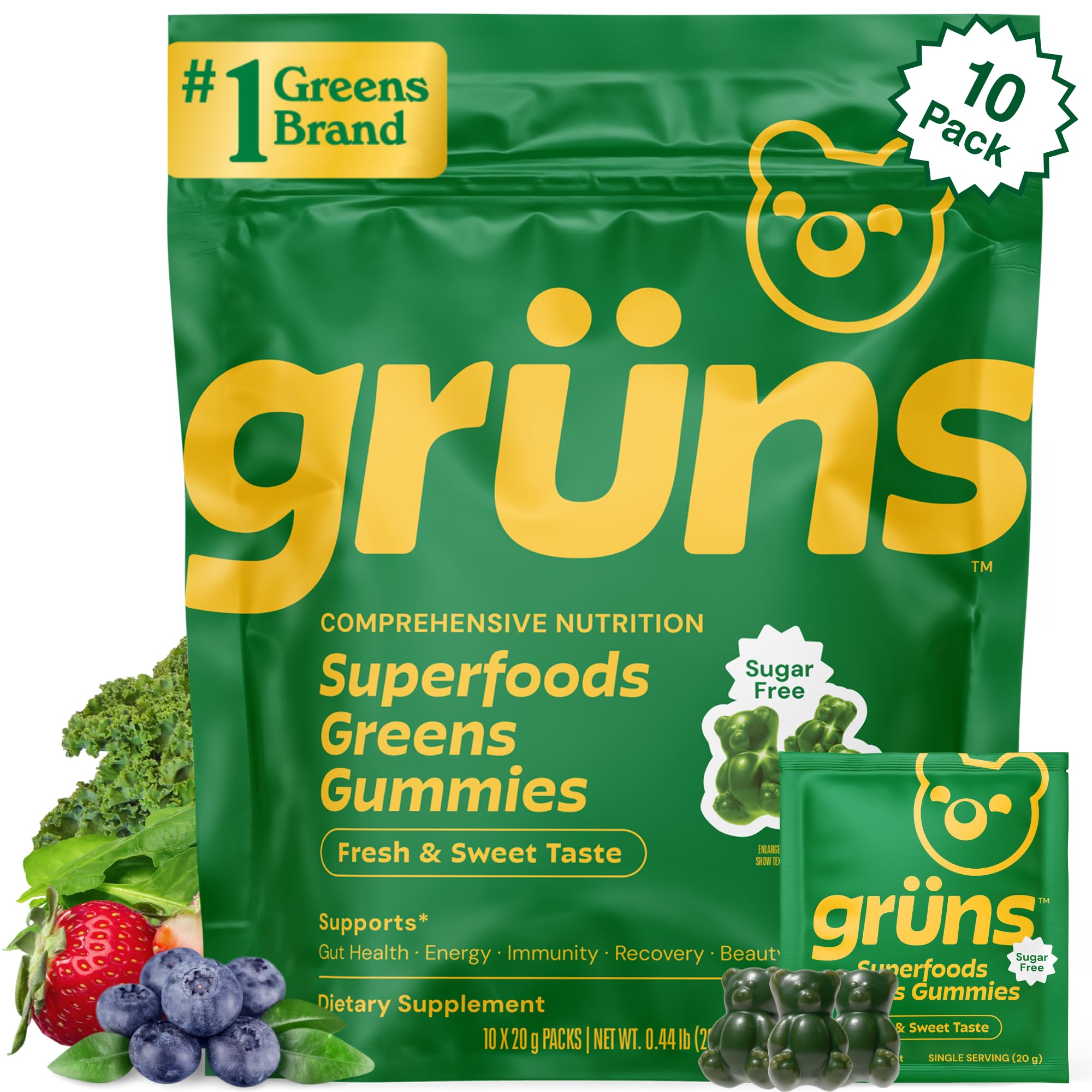 Grüns Multivitamin Gummies 28 Pack front view