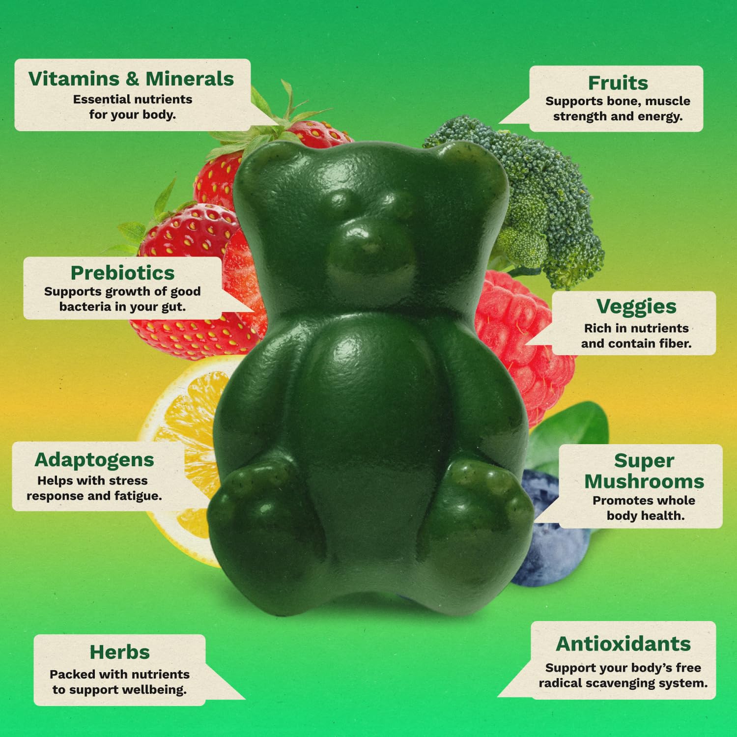 Grüns Multivitamin Gummies individual pack