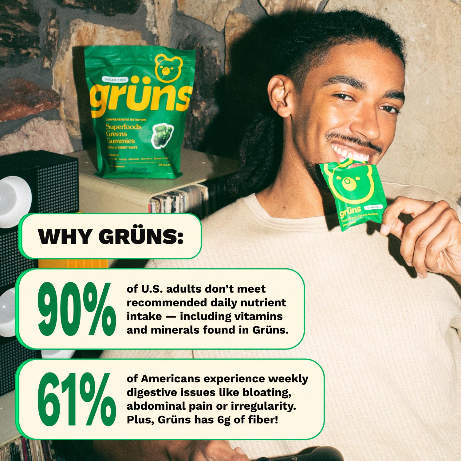 Grüns Multivitamin Gummies with fruits