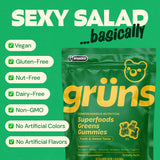 Grüns Super Greens Gummy Bears ingredients list on packaging