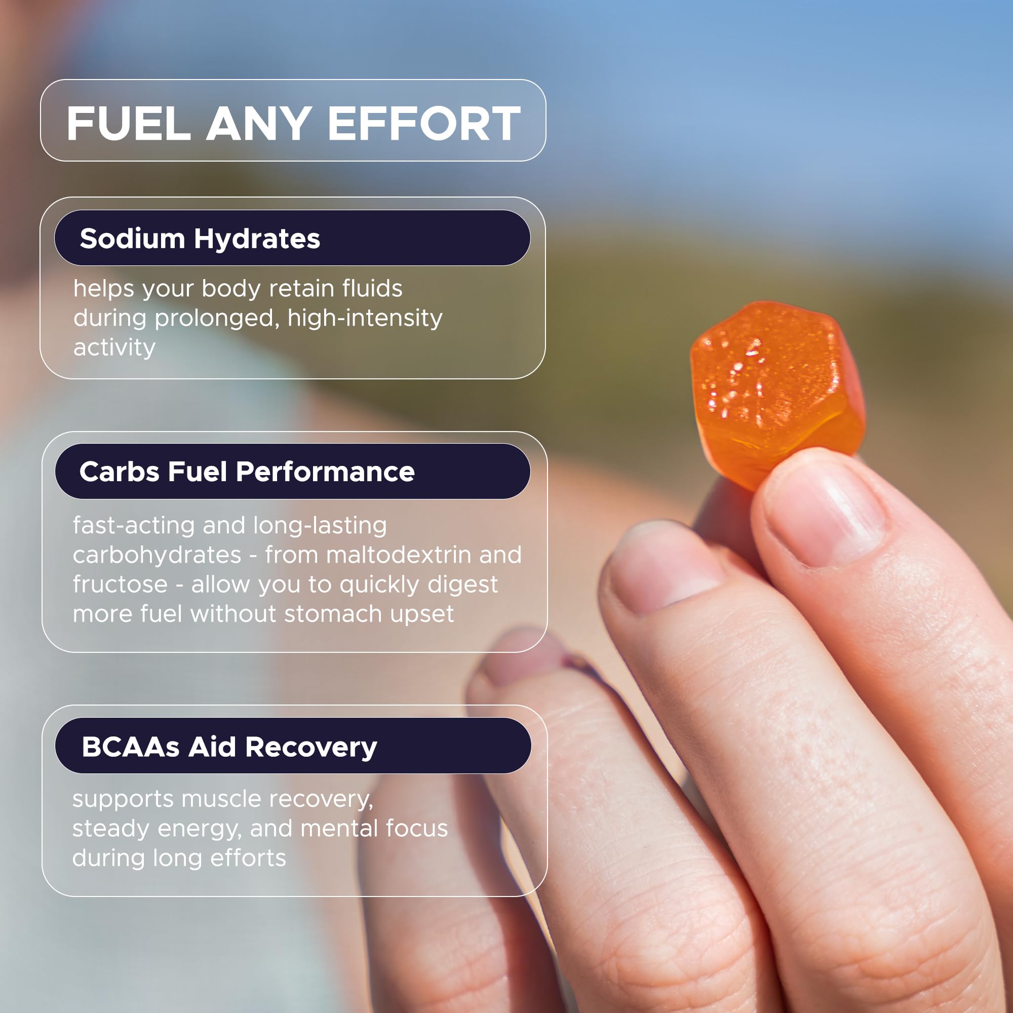 GU Energy Chews assortment of flavours displayed