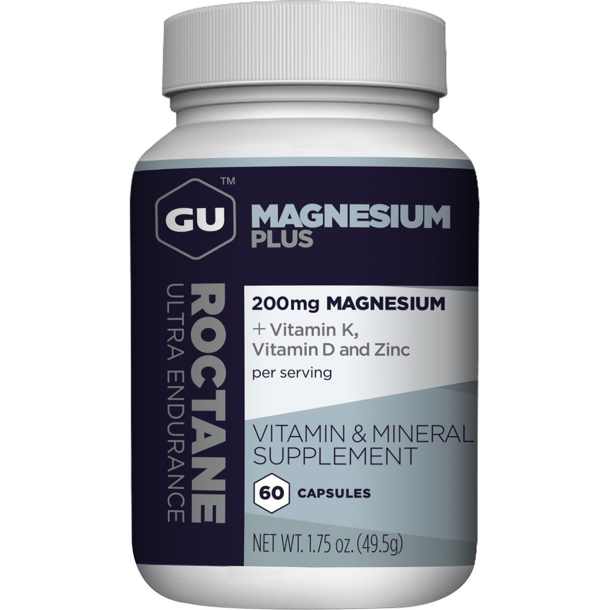 GU Energy Roctane Magnesium Plus Capsules bottle front view