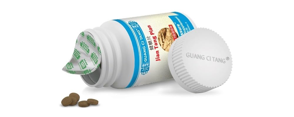 Guang Ci Tang Jian Tang Pian GlucoAssure label close-up
