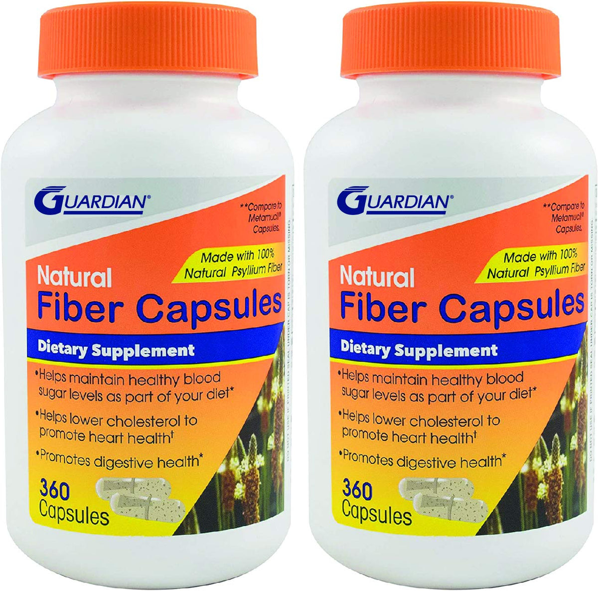 guardian Psyllium Husk Capsules front view with packaging