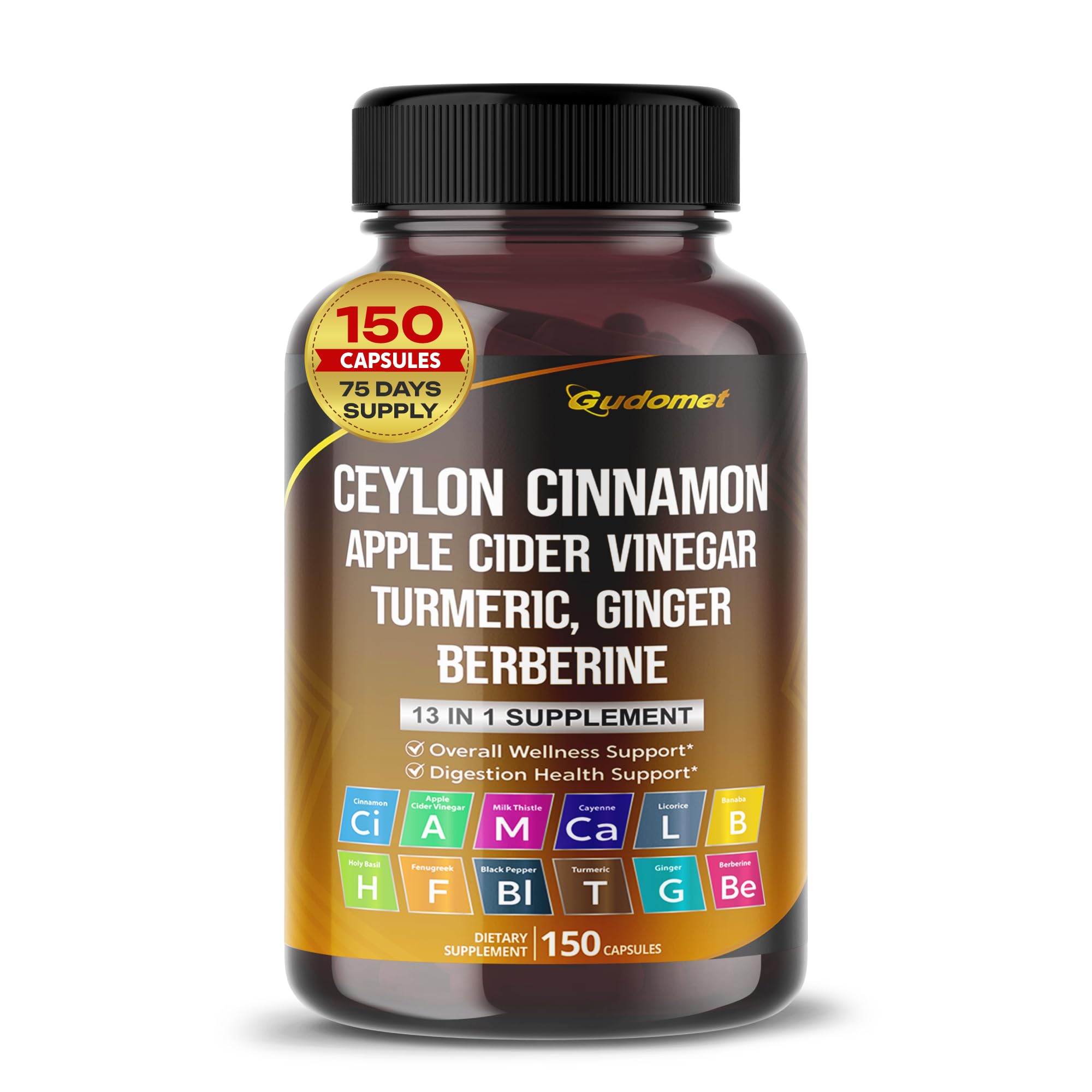GUDOMET Cinnamon Supplement bottle front view