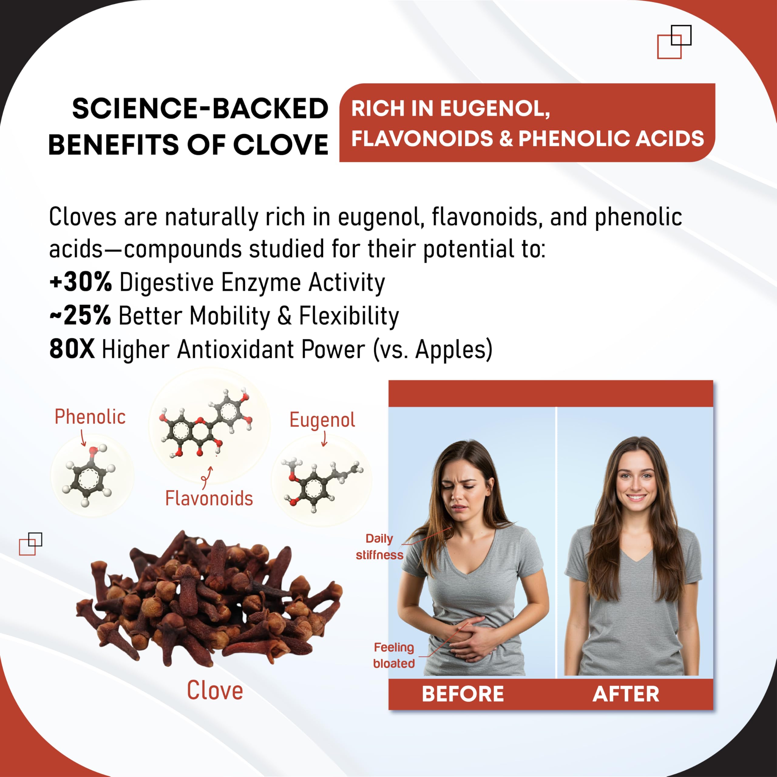 GUDOMET Cloves Supplement with ginger, cinnamon, and turmeric