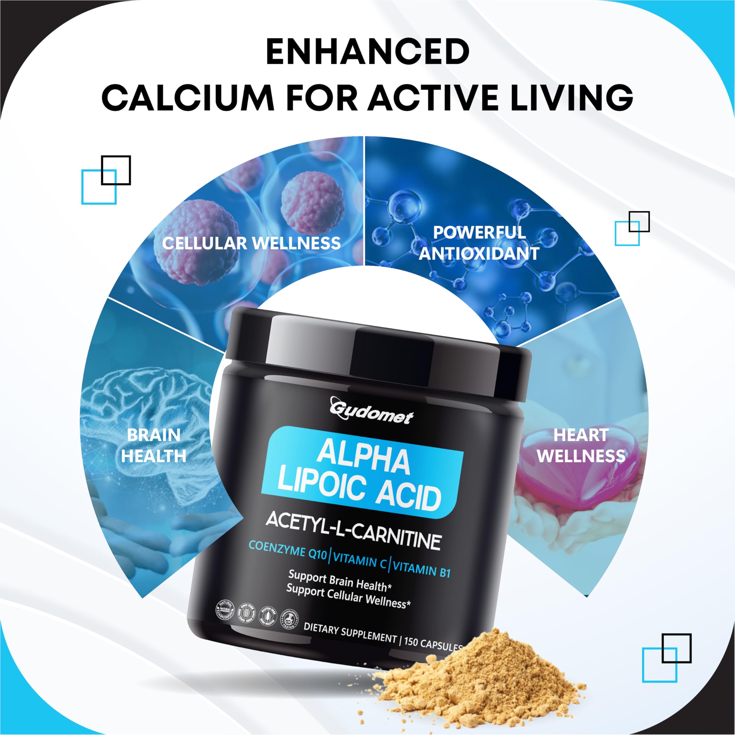 GUDOMET Ultra Alpha Lipoic Acid bottle with capsules