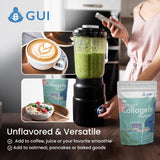 GUI collagen powder with fresh fruits and smoothie ingredients