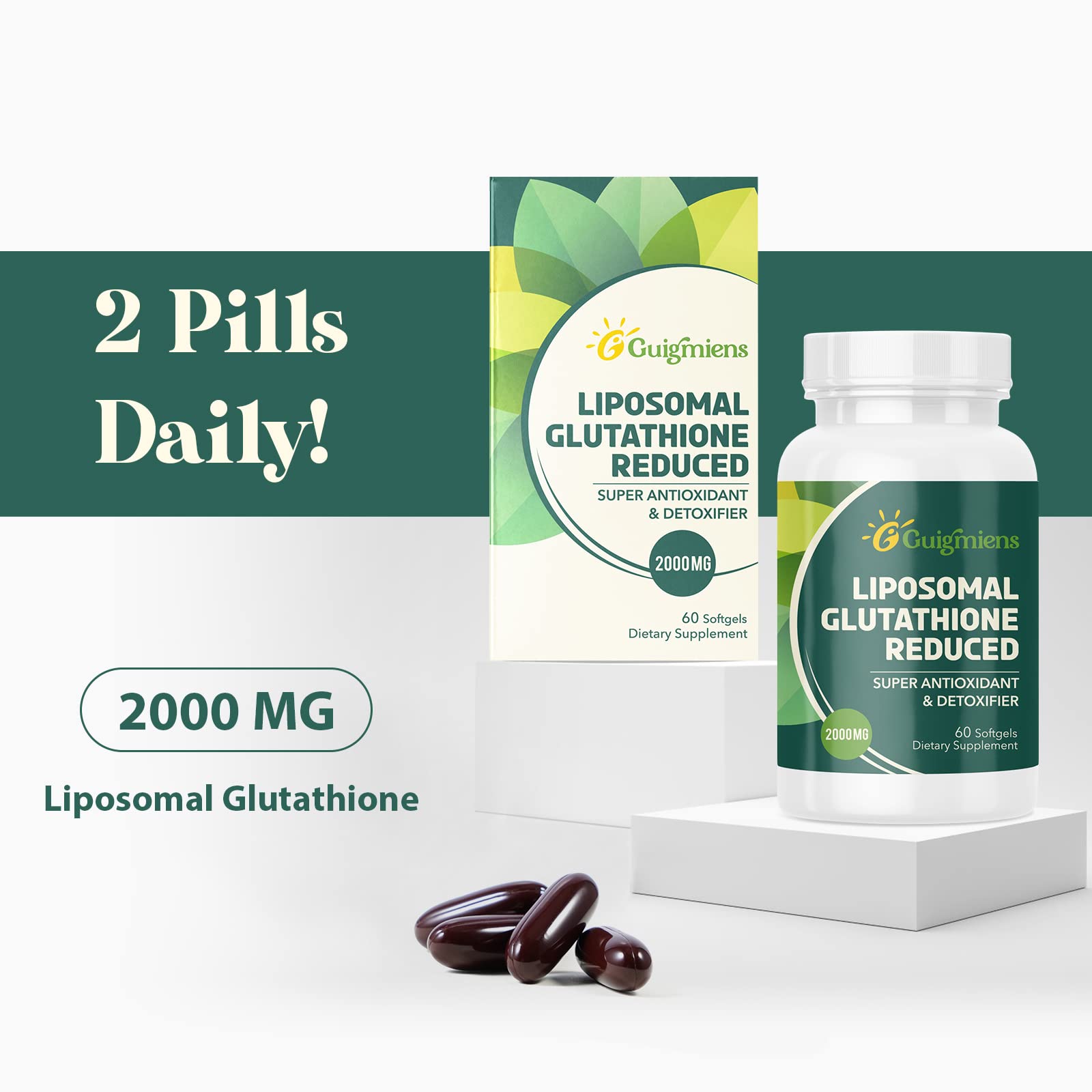 Guigmiens Complex Liposomal Glutathione 2000 MG supplement facts