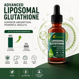 Guigmiens Liposomal Glutathione Liquid bottle on a wooden table