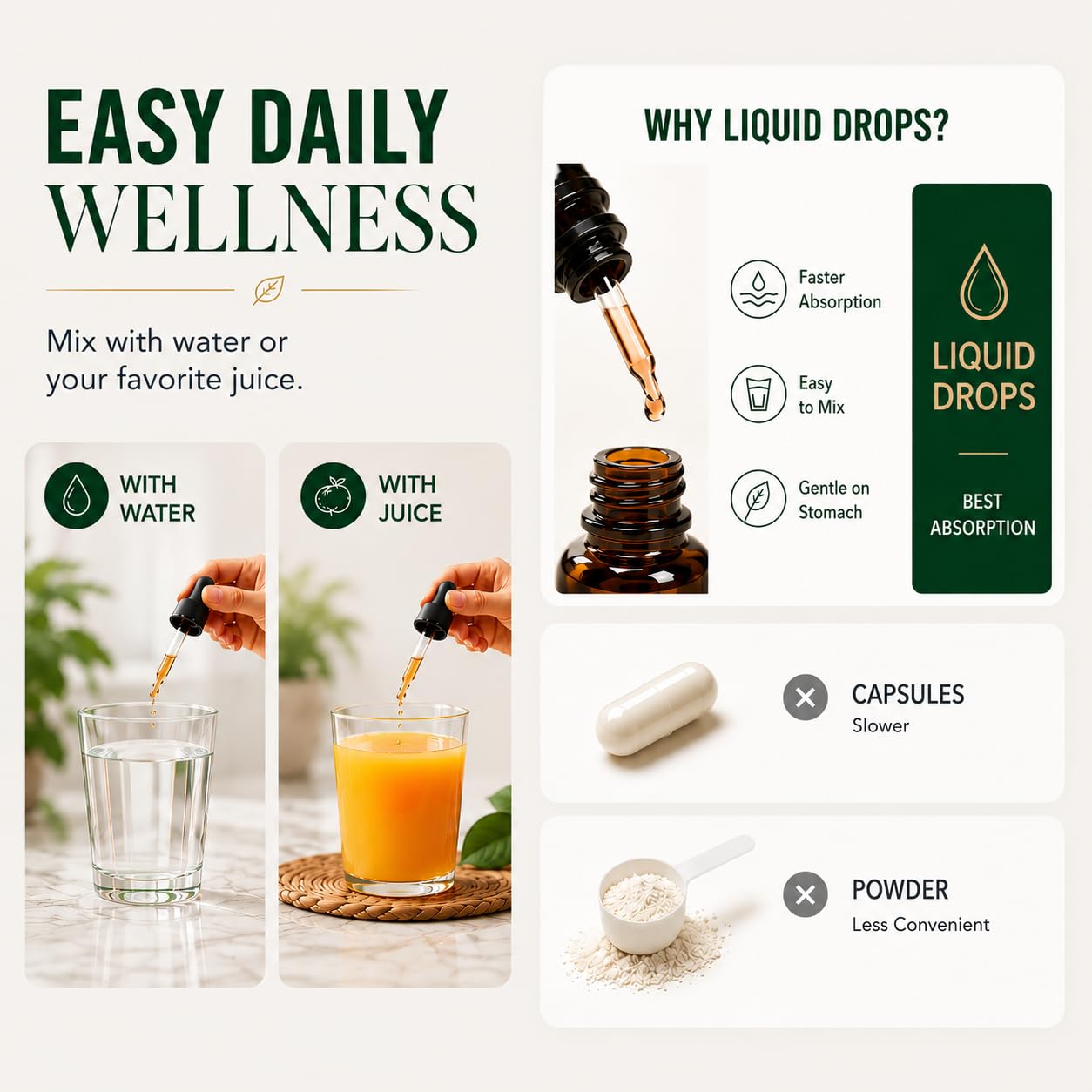 Guigmiens Liposomal Glutathione Liquid pouring into a spoon
