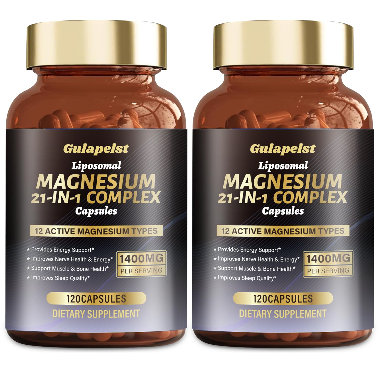 Gulapelst Liposomal Magnesium Complex Capsules front view