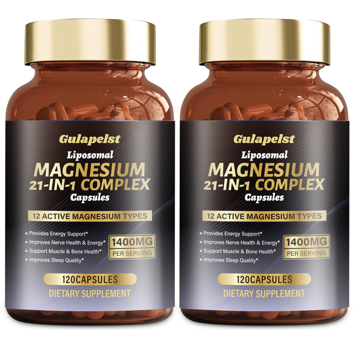Gulapelst Liposomal Magnesium Complex Capsules front view
