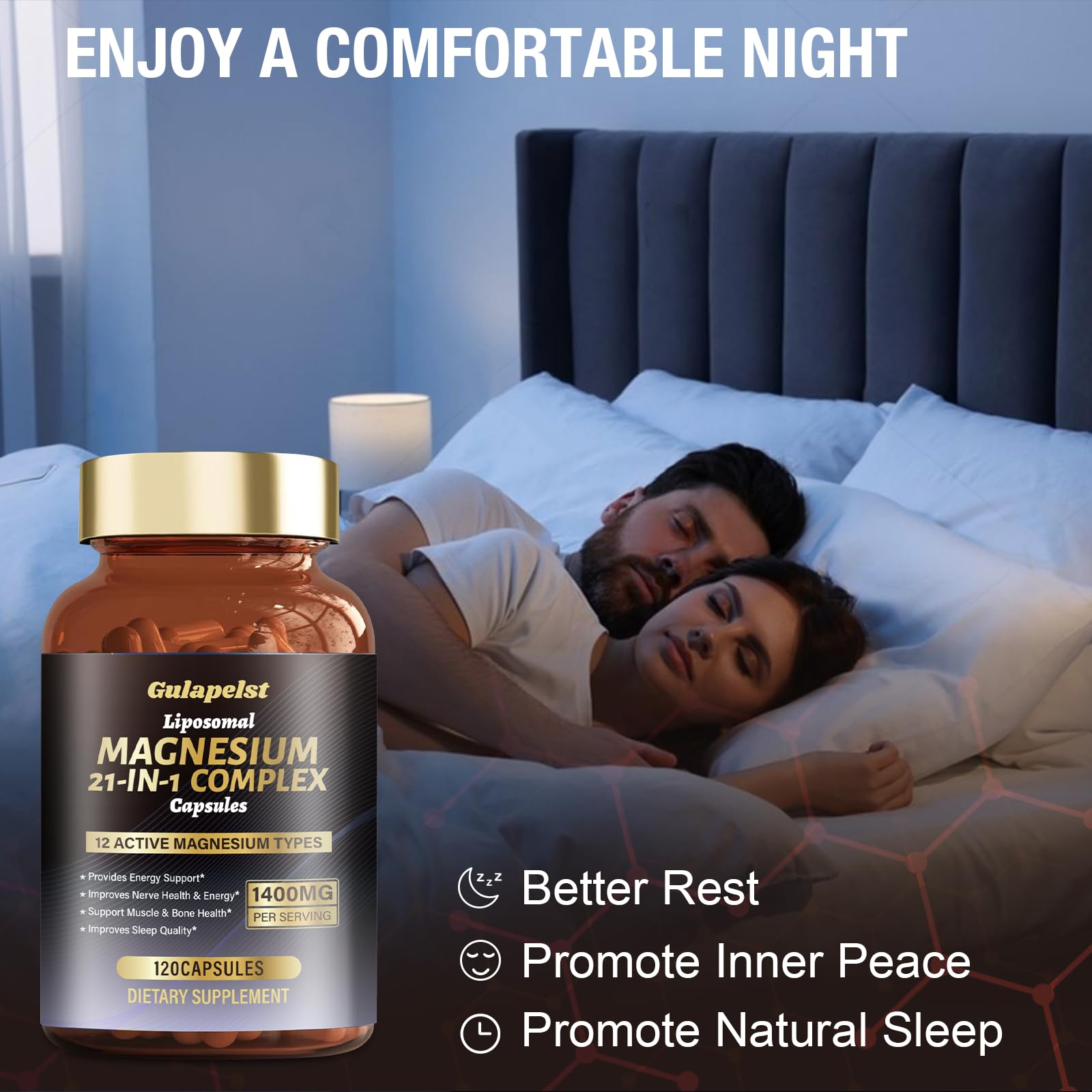 Gulapelst Liposomal Magnesium Complex Capsules with measuring spoon