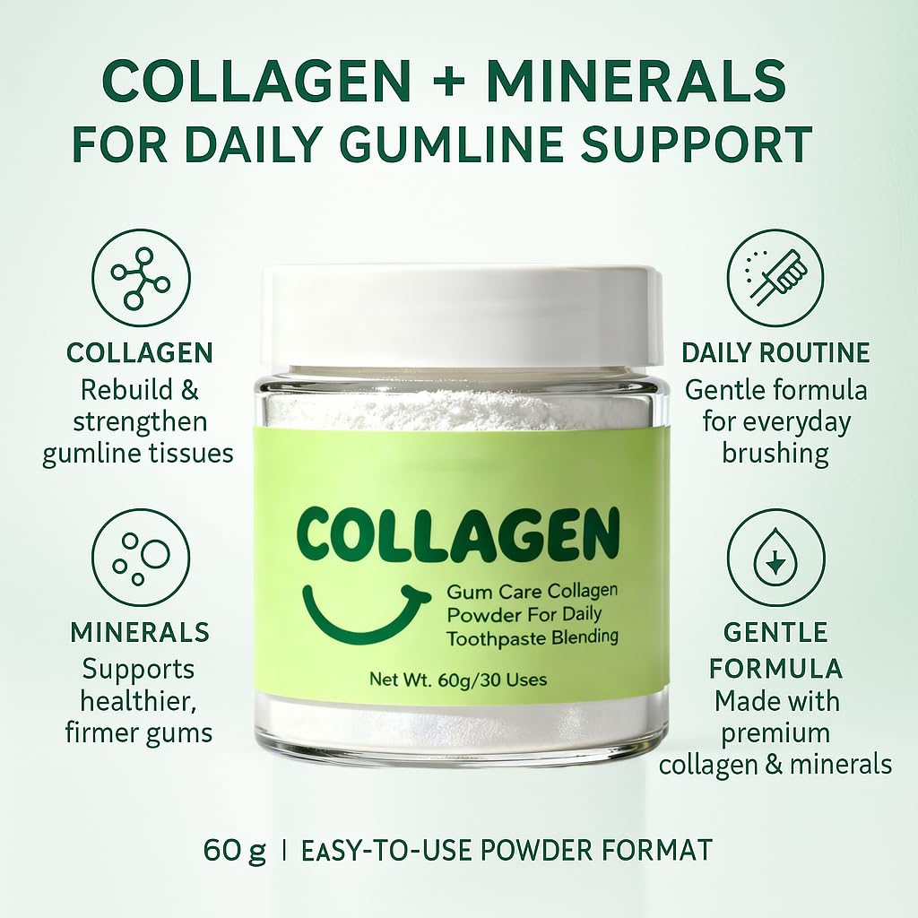 Guliqi Collagen Powder for Gum Repair packaging back view