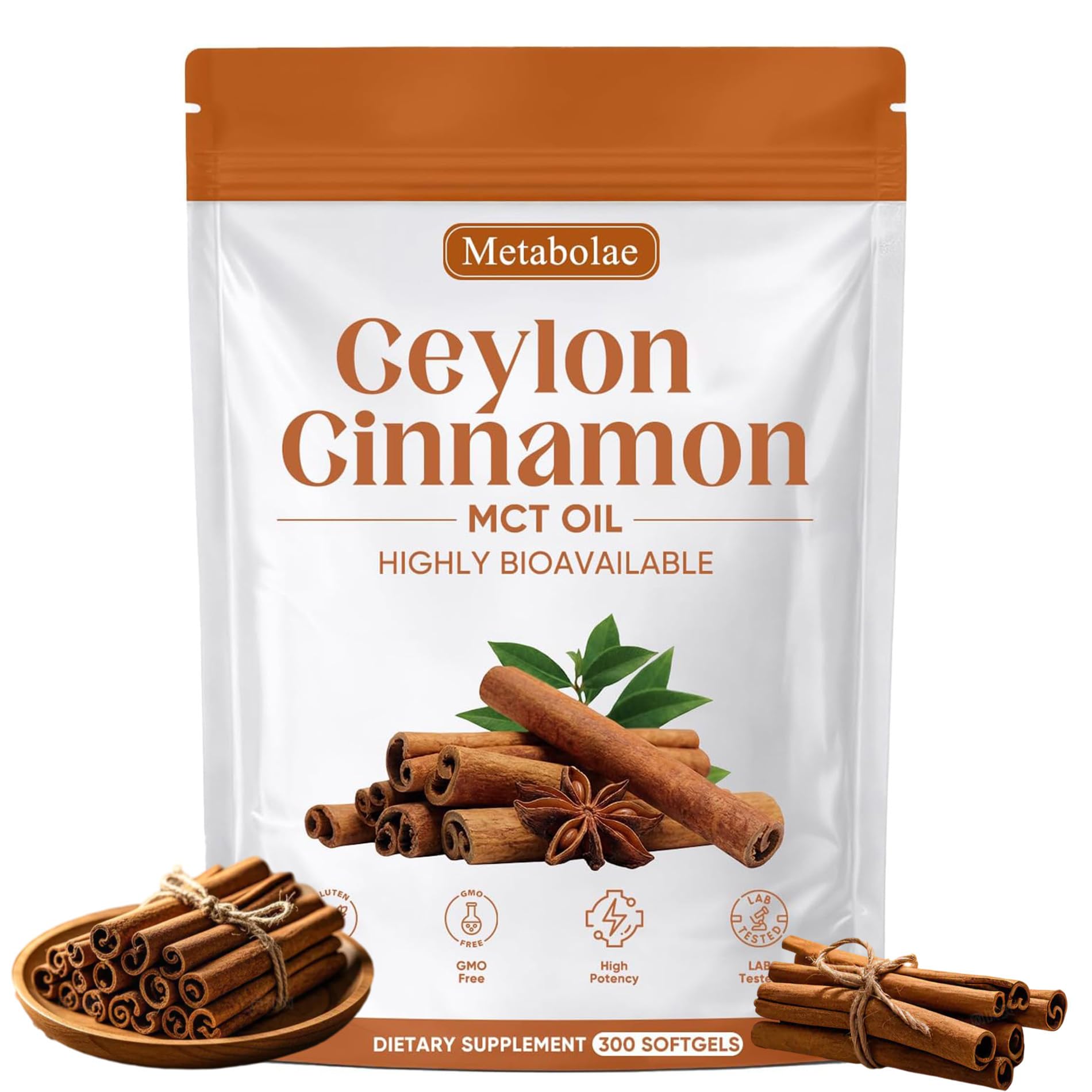 guluxly Ceylon Cinnamon Softgels 30 Count front view