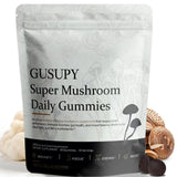 GUSUPY Mushroom Supplement Gummies front view with blueberry flavour