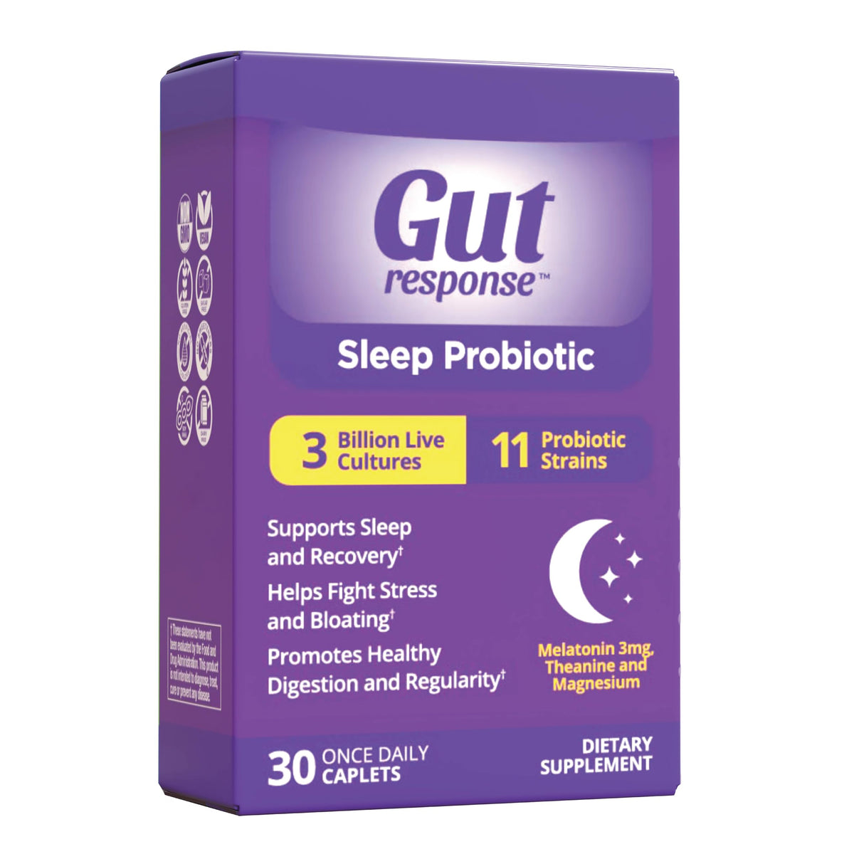 Gut Response Sleep Probiotic 30 caplets front view