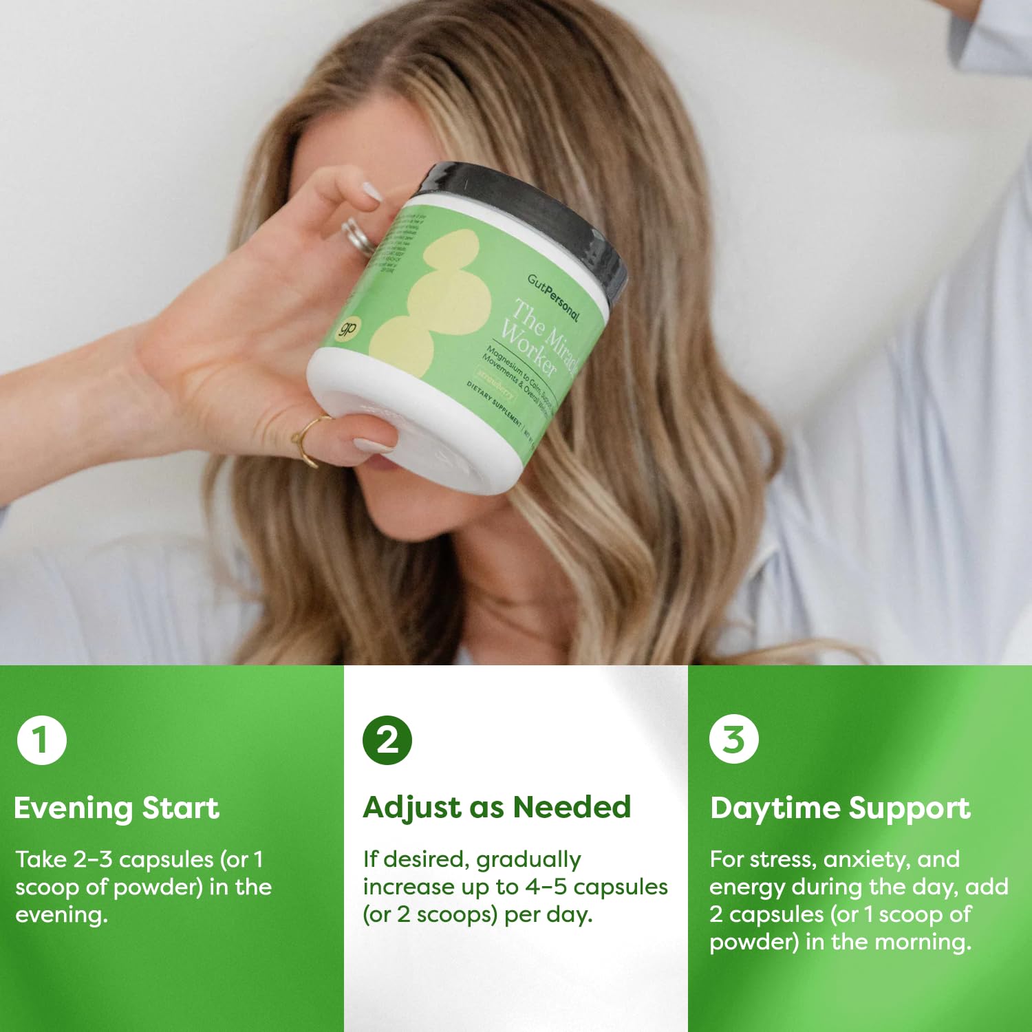 GutPersonal Miracle Worker Magnesium Supplement strawberry flavour