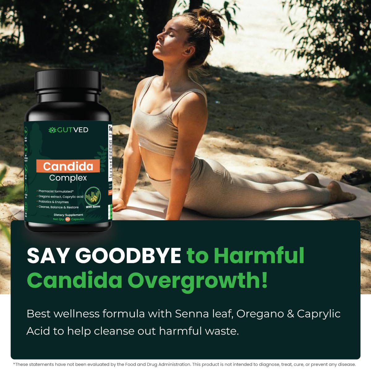 GUTVED Candida Oral Pills ingredients close-up