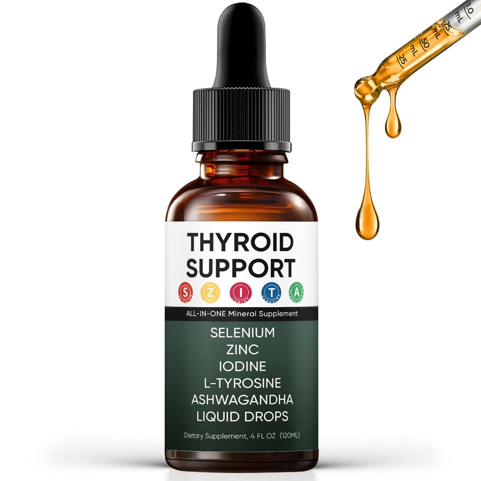 GXSAE Thyroid Extract Drops 30ml front view with berry flavour label