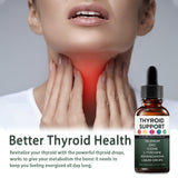 GXSAE Thyroid Extract Drops 30ml lifestyle scene with glass of water