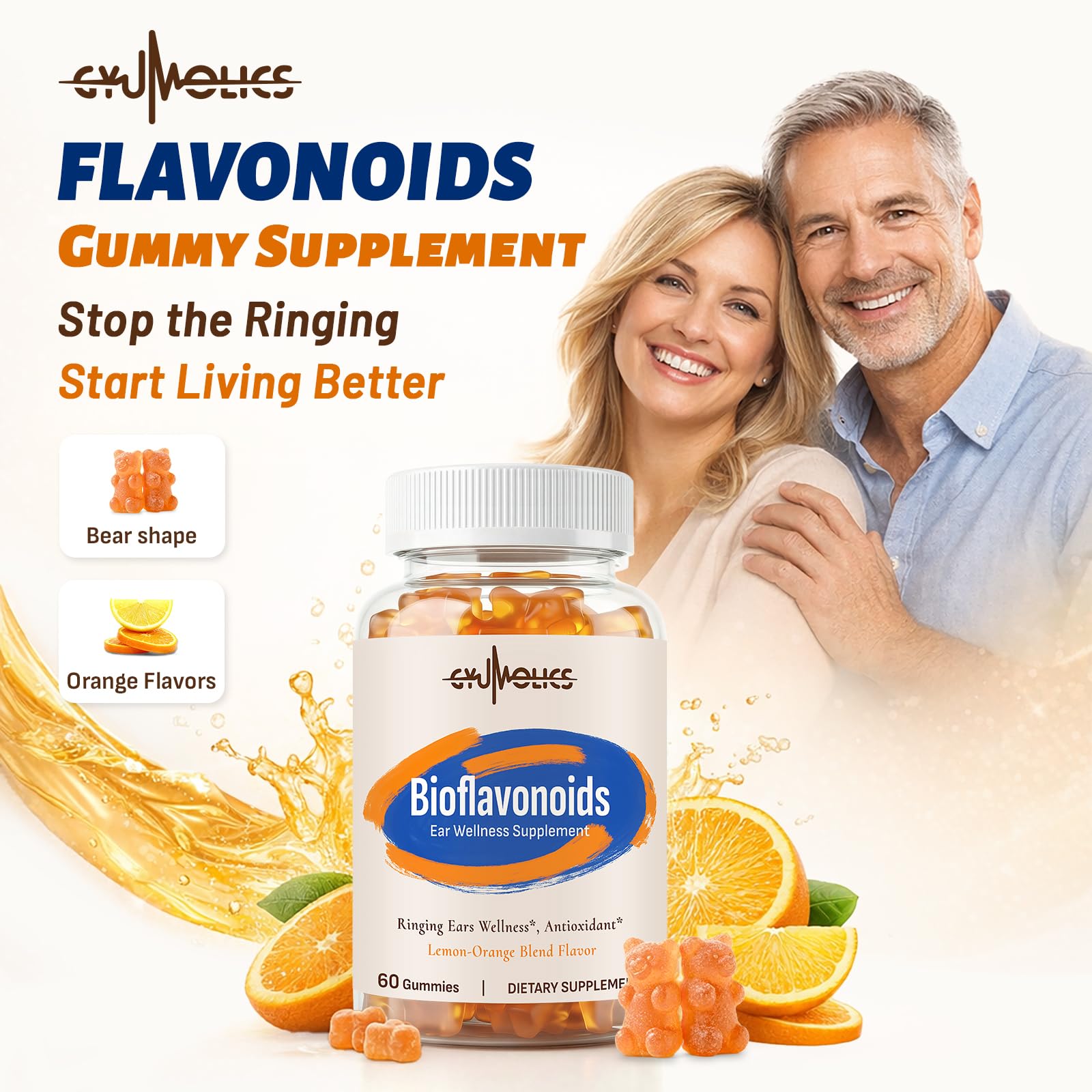 Gyumolics Bioflavonoid Complex Gummies 3000mg back view of bottle