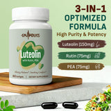 Gyumolics Luteolin Softgels packaging dimensions