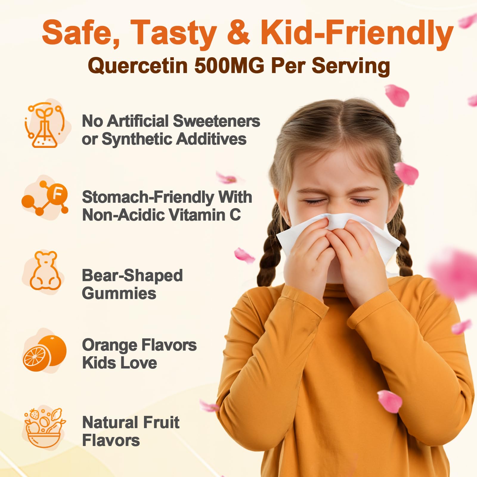 Gyumolics Quercetin Gummies packaging with nutritional information