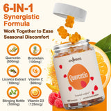 Gyumolics Quercetin Gummies showing the side label with ingredients